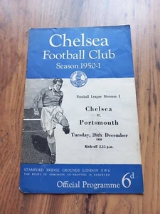 1950/51 Chelsea vs Portsmouth, Division 1, Boxing Day 1950 ** FREE P&P ** - Picture 1 of 3