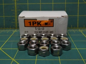 (Qty: 18) 5/16"-18 Thread Size Coarse 18-8 Stainless Steel Nylon-Insert Locknut - Picture 1 of 5