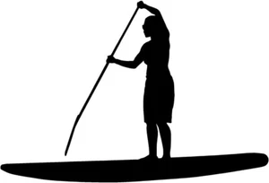 SUP FEMALE Paddleboarder stickers windows campervan paddleboard car 150mm. - Picture 1 of 1
