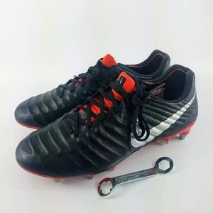 Nike Tiempo Legend 7 Elite SG-PRO Soccer Cleats - Black/Red - AH7426-007- Sz: 7 - Picture 1 of 10