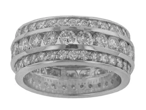 6.00 ct Round Cut Diamond Eternity Wedding Band Ring In 18kt G Color VS2 Clarity - Picture 1 of 5
