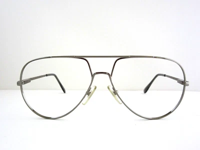 COTTET 男式飞行员深银色眼镜框复古全新无标签 — 第 1/4 张图片