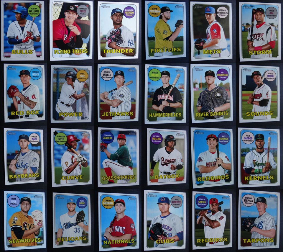 2018 Topps Heritage Minor League Baseball Cards Complete Your Set Pick From List - Image 1 of 1