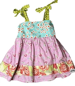Cheeky Plum boutique bellissimo abito twirl 3t cravatte spalline * ispirato a Matilda Jane* - Foto 1 di 8