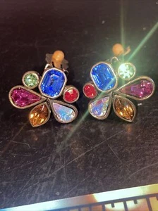 VINTAGE BIJOUX DESIGNS Brillant STRASS CLIP OHRRINGE - Bild 1 von 5