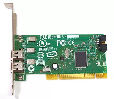 Dell J886H Dell 1394A Dual Port 2 Ports PCI FireWire Card Low Profile 0H924H - Image 1 of 2
