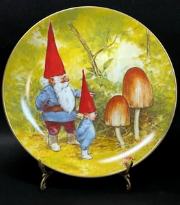 1982 GNOME KNOWLEDGE Rien Poortvliet Gnomes Four Seasons Spring Collector Plate - Picture 1 of 7