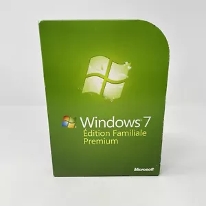 Windows 7 Edition Familiale Premium French 32/64 Bit DVD Software w/ Key - Picture 1 of 4