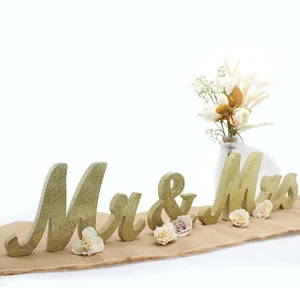 Letras De Madera Grandes Decorativas MR & MRS Decoración De Boda Centros De Mesa - Imagen 1 de 15
