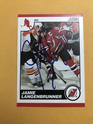 Jamie Langenbrunner Signed New Jersey Devils Card Foto 1 de 2