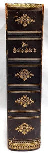 1907 ELBERFELDER/DARBY GERMAN BIBLE Fine Leather Binding, Gold Gilt, Color Maps - Picture 1 of 23