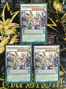 Yugioh 3x Symphonischer Krieger Rock-k-ks DIFO-DE042 1.Aufl. Deutsch NM Commen - Bild 1 von 2