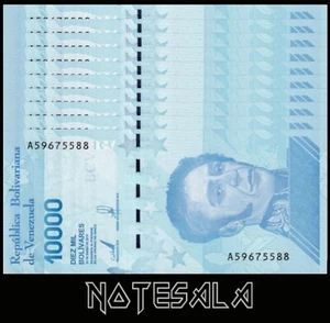VENEZUELA LOT 10 Pcs 10.000 10000 BOLIVARES 2019 Pick-109(2) NEW-UNC - Picture 1 of 2