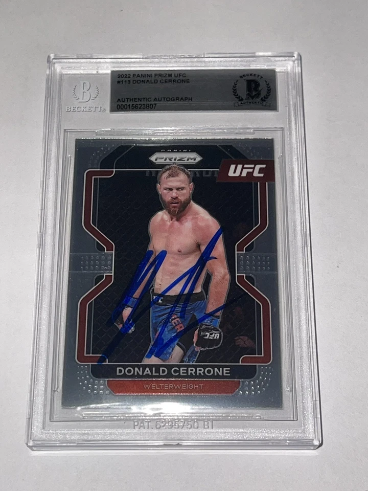 Donald Cerrone Signed UFC Panini Prizm Card Slabbed Beckett BAS a - Image 1 of 2