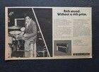 Shure Microphones and Sound Equipment Promo Print Ad Vintage 1977 Buddy Rich