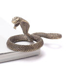 Figurines miniatures anciennes en laiton cobra boa serpent statue zodiaque animal craf P Bh