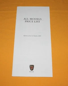 Rover Pricelist 1997 Prospekt Brochure Catalogue Depliant Prospetto 800 600 400 - Bild 1 von 2