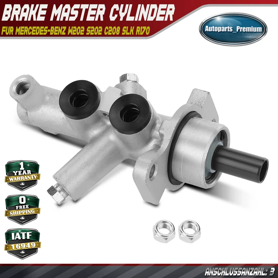 Brake Master Cylinder for Mercedes-Benz W202 C230 C280 98-00 CLK320 98-03 SLK230 - Image 1 of 4