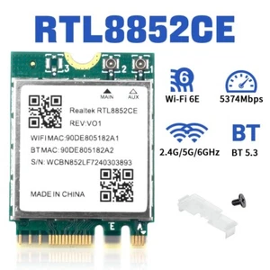 Wifi 6E RTL8852CE M.2 Wifi Card Tri-Band 802.11AX Wireless Adapter for Laptop PC - Picture 1 of 5