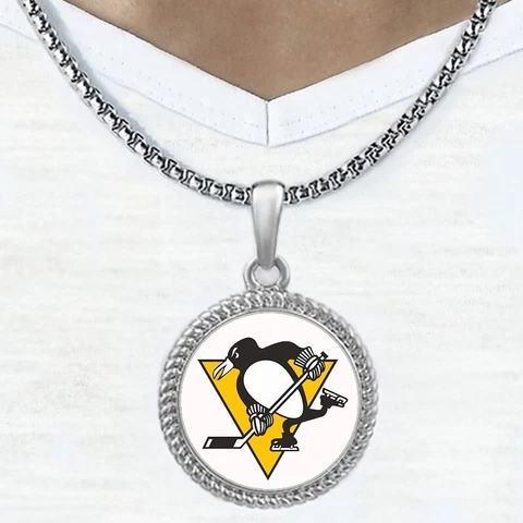 Large 24" Pittsburgh Penguins Mens Womens Link Chain Pendant Necklace D22 Cover