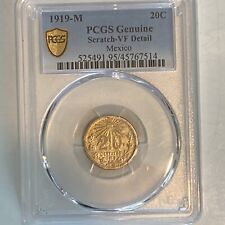 1919-M Mexico 20 Centavos Silver Coin PCGS VF Details .80% old spanish silver