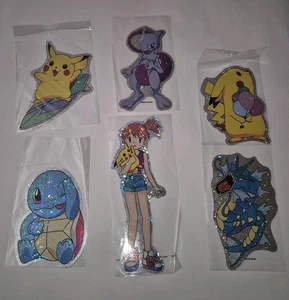 POKEMON 6 Large Vintage Holo / PRIZM Sticker 5 Inch 90s VINTAGE - Imagen 1 de 7