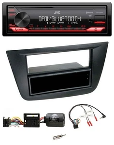 JVC DAB Lenkrad Bluetooth USB Autoradio für Seat Altea Toledo 2004-2009 schwarz - Bild 1 von 9