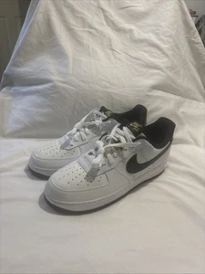 Nike Mens Air Force 1 ‘07 LV8 ‘World Champ’ Size 12 DR9866 100 Black White Gold - Picture 1 of 16