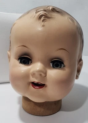 RARO Bebé Muñeca Vinilo Cabeza Ojos Dormidos Años 50 De Colección  Foto 1 de 4