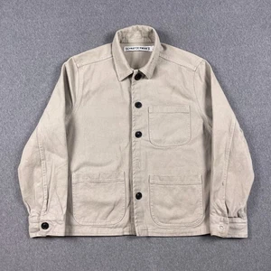 Schnayderman's Jacket Mens Small Beige Canvas Chore Coat Missing Buttons - Picture 1 of 12