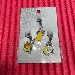 Pokemon Center Cyndaquil Quilava Typhlosion Metal Keychain Charm Set c703 - Picture 1 of 2