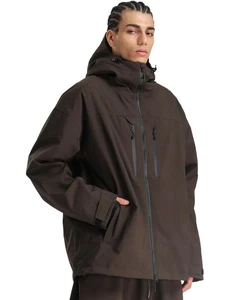 Snowboard Jacket Men Baggy Ski Jacket Waterproof Snow Coat Insulated Hooded C... - Picture 1 of 6