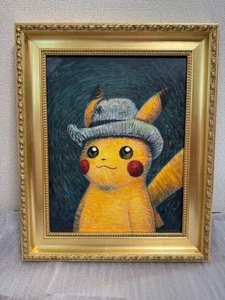 Arte en Lienzo Van Gogh Pikachu S Marco Dorado 45x35cm Pokémon con Certificado - Imagen 1 de 8