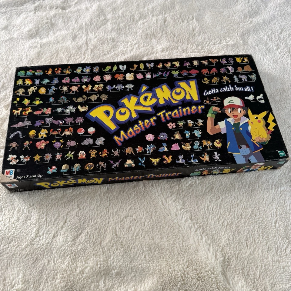 Настольная игра Pokémon Master Trainer 1999 винтаж 90-е Hasbro Milton Bradley - Изображение 1 из 4