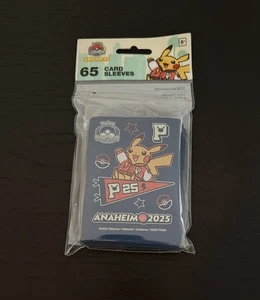 Pokémon World Championships 2025 Anaheim Exclusive Varsity Pikachu Card Sleeves - Picture 1 of 1