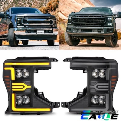 For 20-22 Ford Super Duty NOVA-Series Projector LED Headlights Black - Image 1 of 4