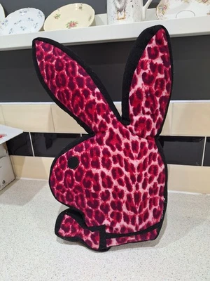 Playboy Bunny Pink Leopard Print Cushion - Image 1 of 2