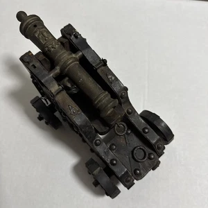 Coche cañón antiguo vintage raro de madera y metal - Imagen 1 de 5