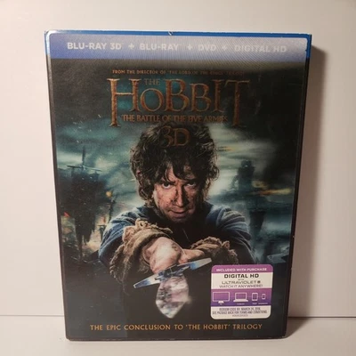 The Hobbit The Battle of the Five Armies Blu Ray 3D, Blu-ray,DVD, Digital HD New Foto 1 de 4