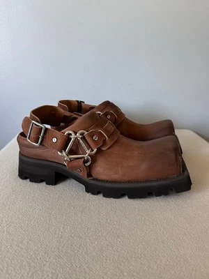 Acne Studios Buckle Leather Mules - Size 45 - Brown - Made in Italy - Image 1 of 4