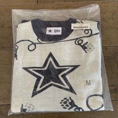 New w/ Tags Medium NFL Dallas Cowboys Holiday Miller Lite Ugly Christmas Sweater - Image 1 of 4