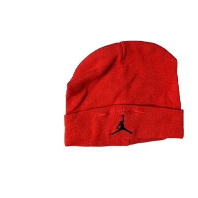 Air Jordan Boys Infant baby Size 0 6 months cat hat beanie Red Black Jumper - Image 1 of 3