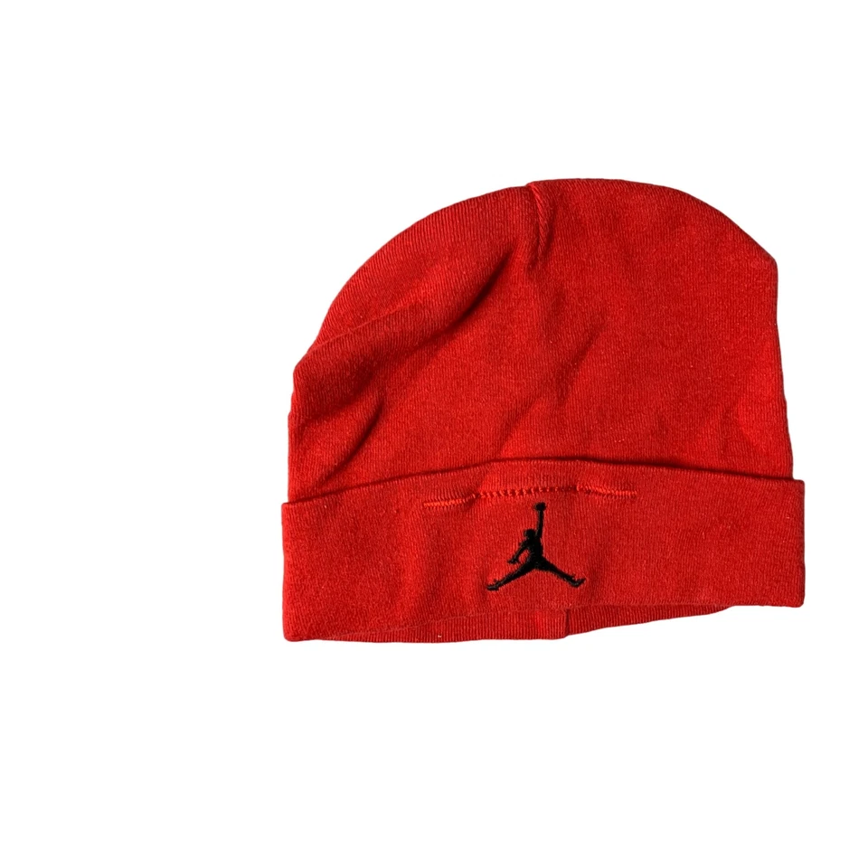 Air Jordan Niños Infante Bebé Talla 0 6 Meses Gato Sombrero Gorro Rojo Negro Jersey Foto 1 de 3