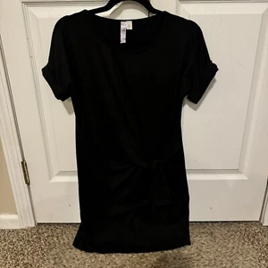 Alya Mini Dress In Black With Side Tie Women’s XS Casual Comfort - Picture 1 of 4