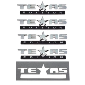 4PC 3D TEXAS EDITION EMBLEM CHEVY SILVERADO SIERRA TRUCK UNIVERSAL DECAL - Foto 1 di 7