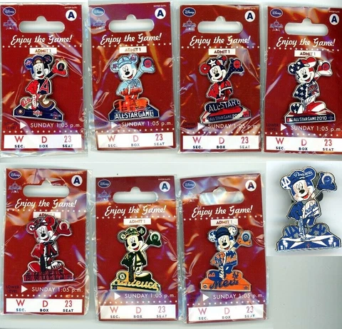 2010 MLB All-Star Game Pin Choice pins Anaheim Angels L.A. Mickey Mouse Mets A's Cover
