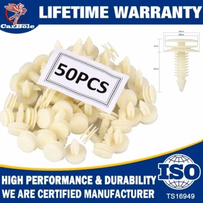 White 50 Pack Door Trim Panel Clips Retainer For Chevy GM Chevrolet Express 1500 - Image 1 of 4