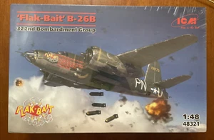 B-26-B 'Flak Bait' 32nd Bomb. Group - ICM 1/48 Scale Unassembled Kit48321 - NIB - Picture 1 of 3