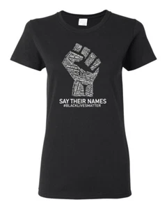 Black Lives Matter Say Their Names BLM Damen Shirt - Bild 1 von 16