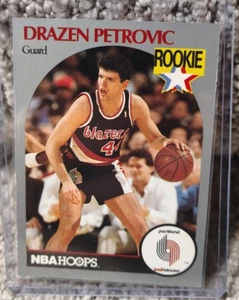 1990-91 NBA Hoops - #248 Drazen Petrovic (RC) - Picture 1 of 2